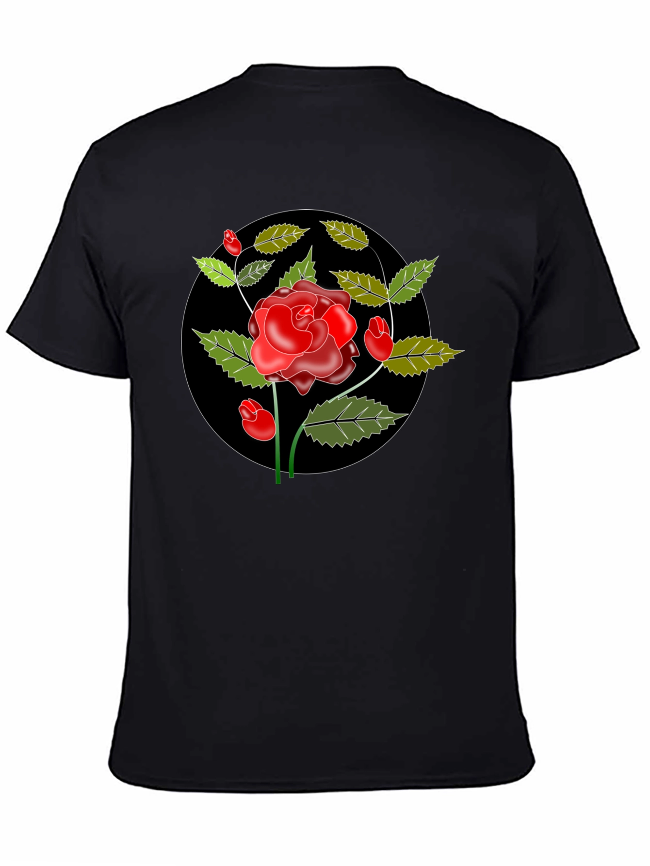 Black Rose Graphic Tee - Classic Style