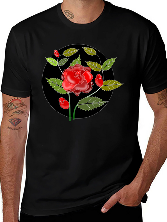 Black Rose Graphic Tee - Classic Style