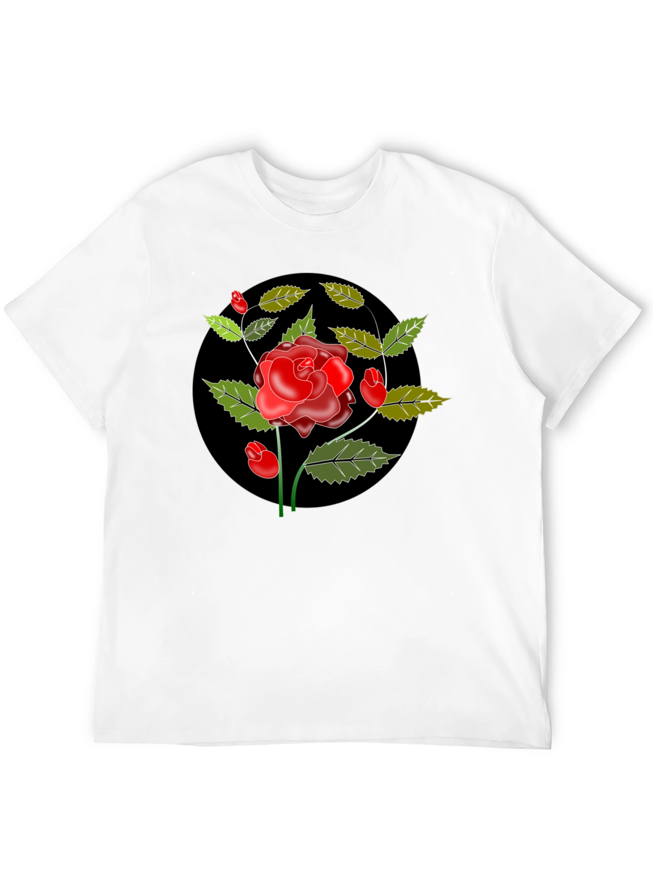 Black Rose Graphic Tee - Classic Style