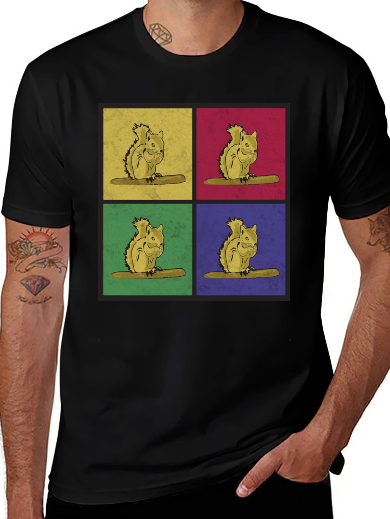 Pop Art Squirrel Graphic Tee
