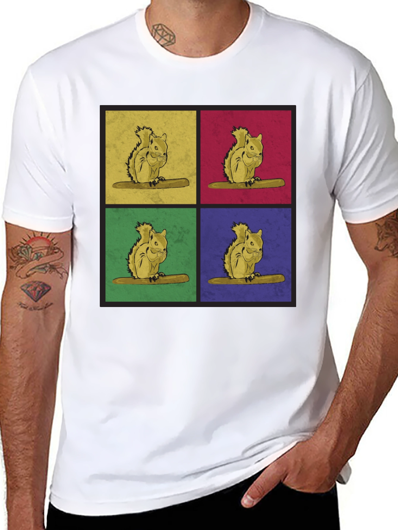 Pop Art Squirrel Graphic Tee