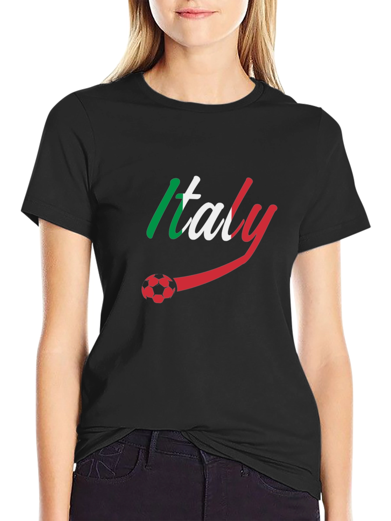 Italy Soccer Fan T-Shirt - Black