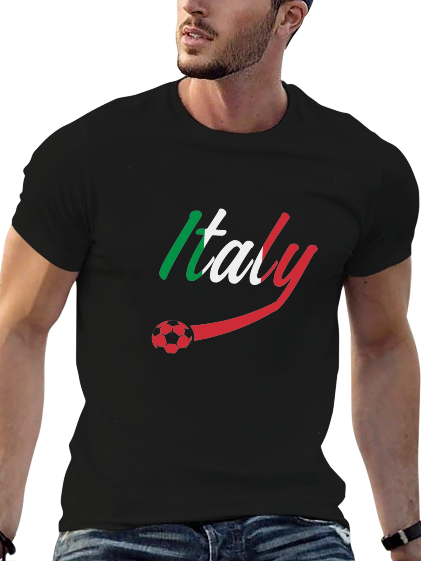 Italy Soccer Fan T-Shirt - Black