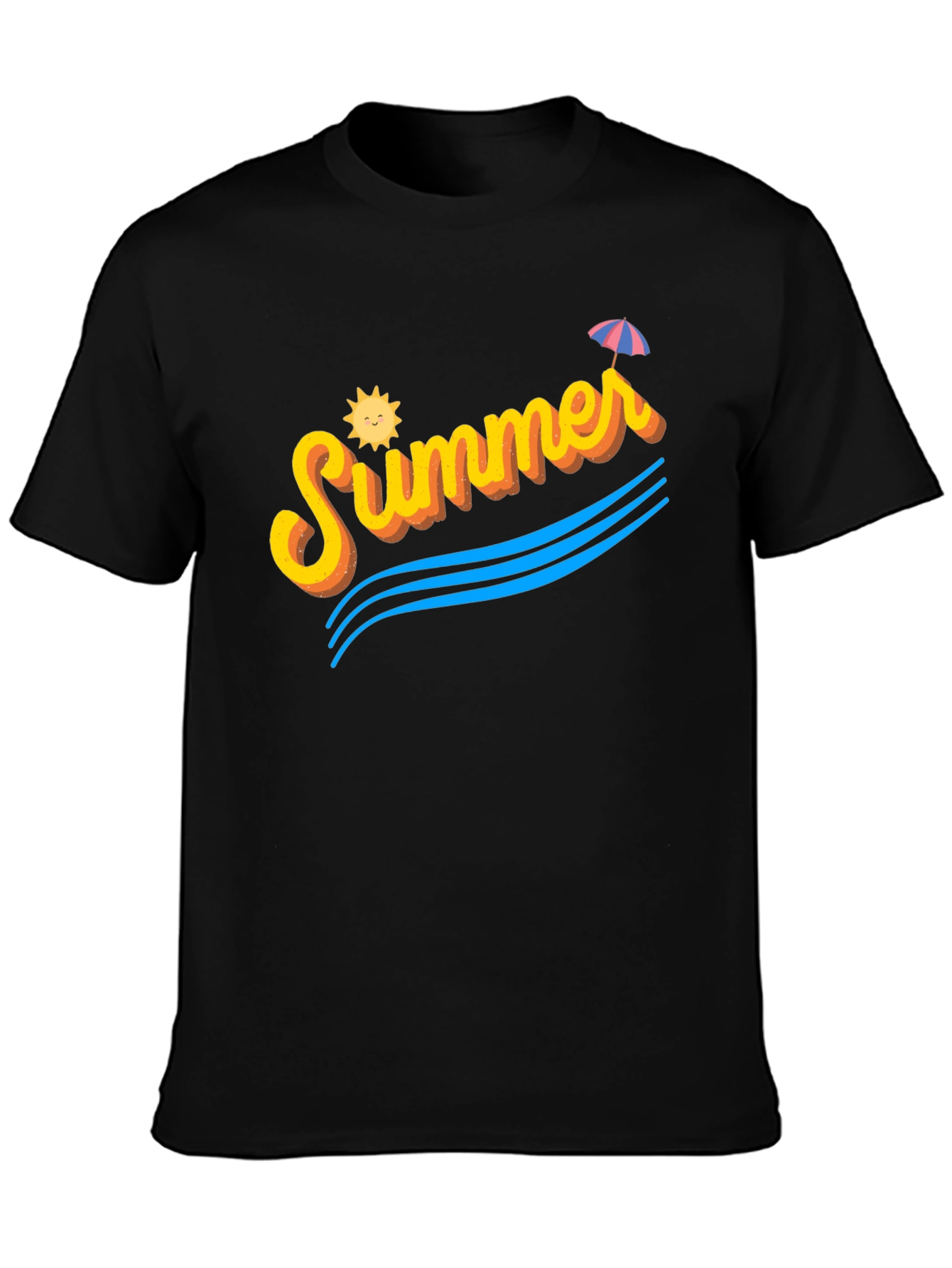 Summer Vibes Black T-Shirt