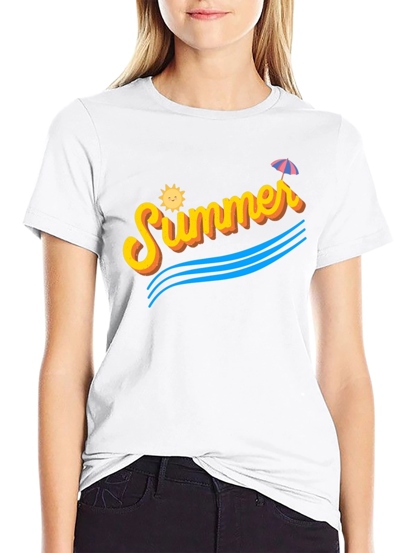 Summer Vibes Black T-Shirt