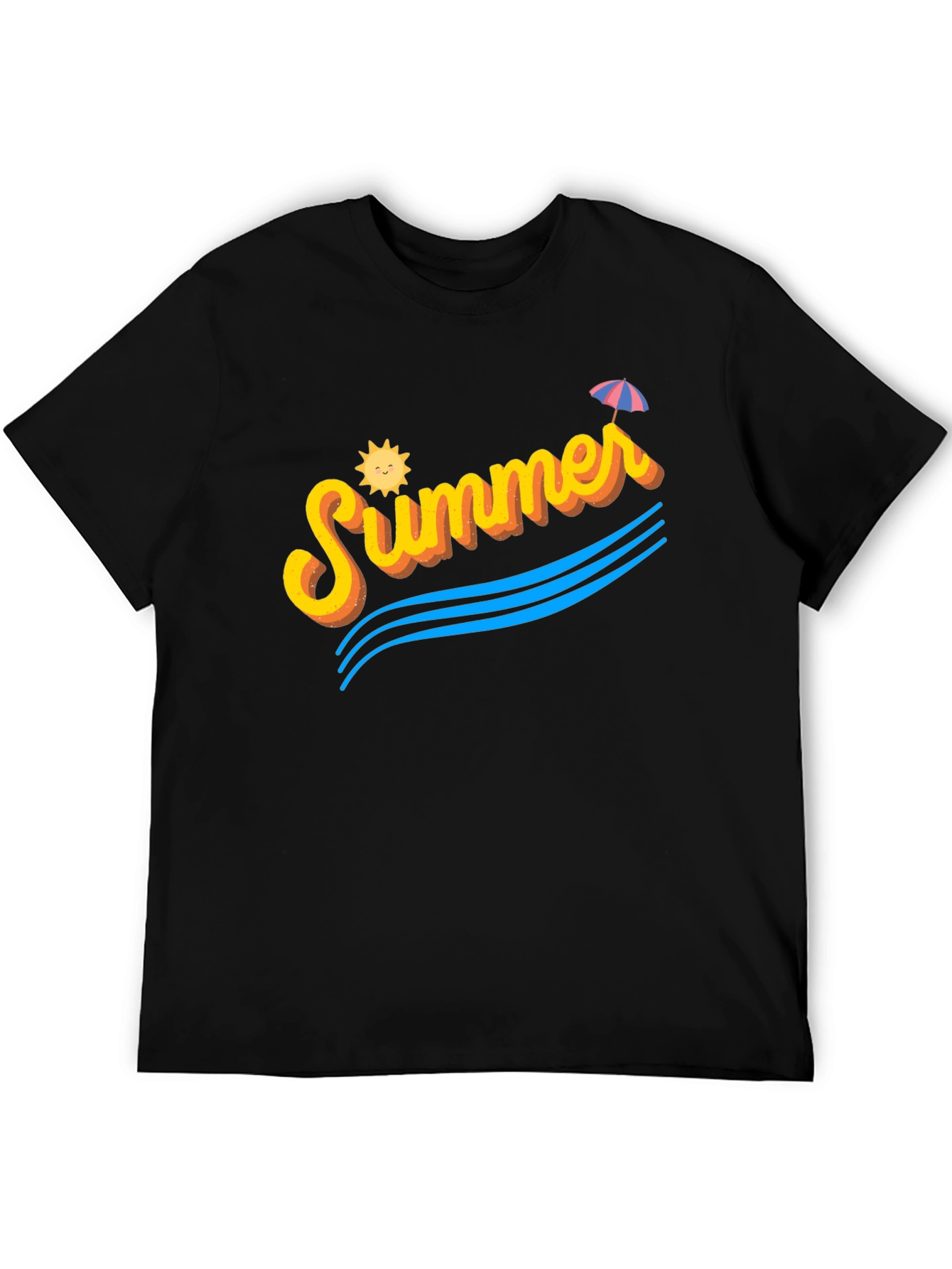 Summer Vibes Black T-Shirt