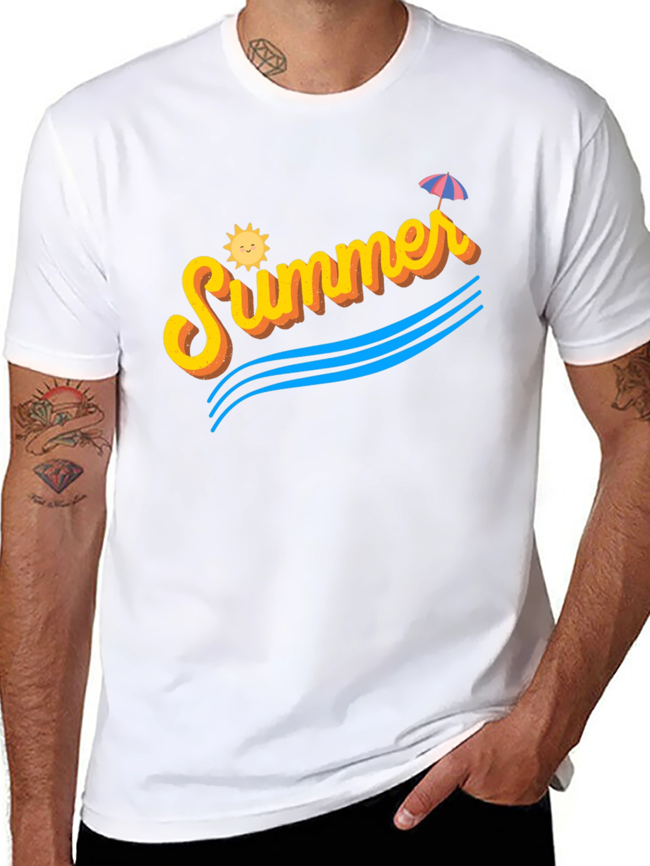 Summer Vibes Black T-Shirt