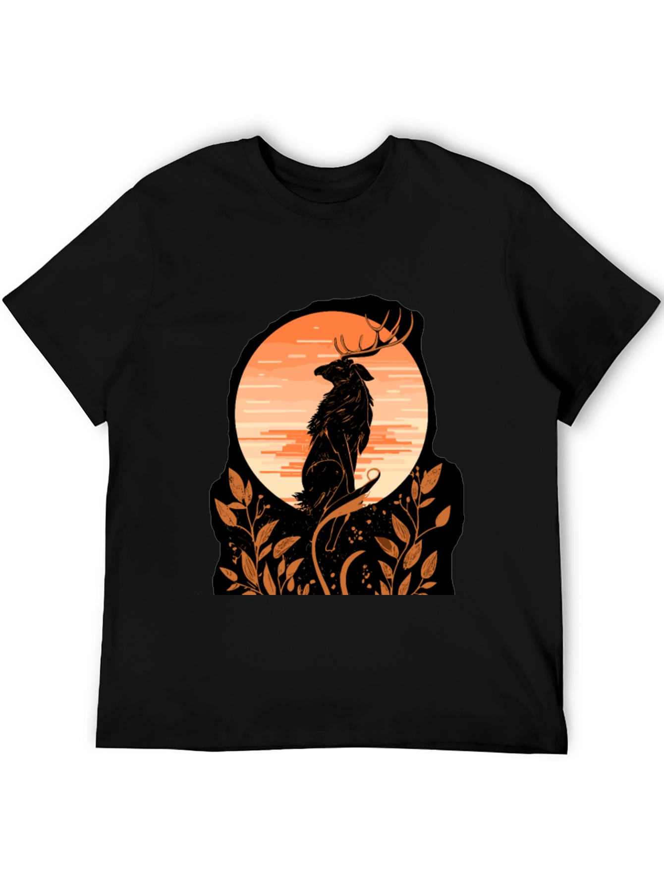 Wildlife Sunset Graphic Tee - Black