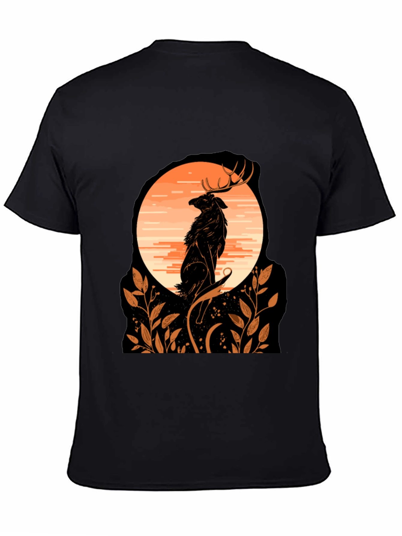 Wildlife Sunset Graphic Tee - Black