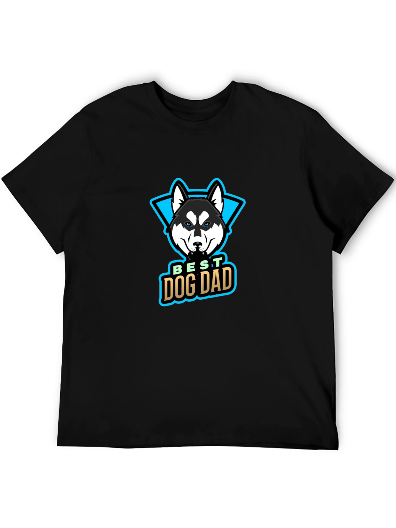 Best Dog Dad T-Shirt - Husky Design