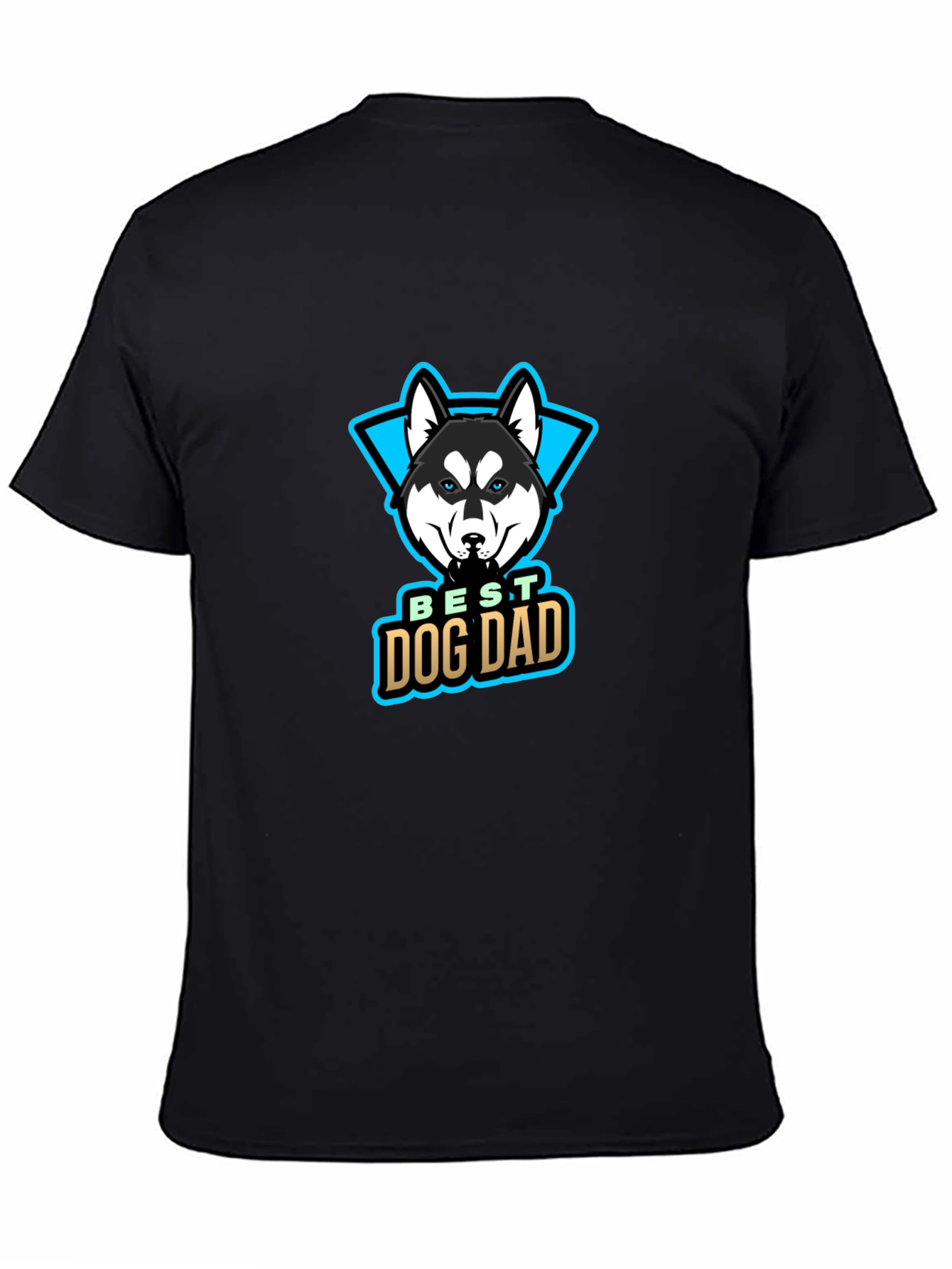 Best Dog Dad T-Shirt - Husky Design