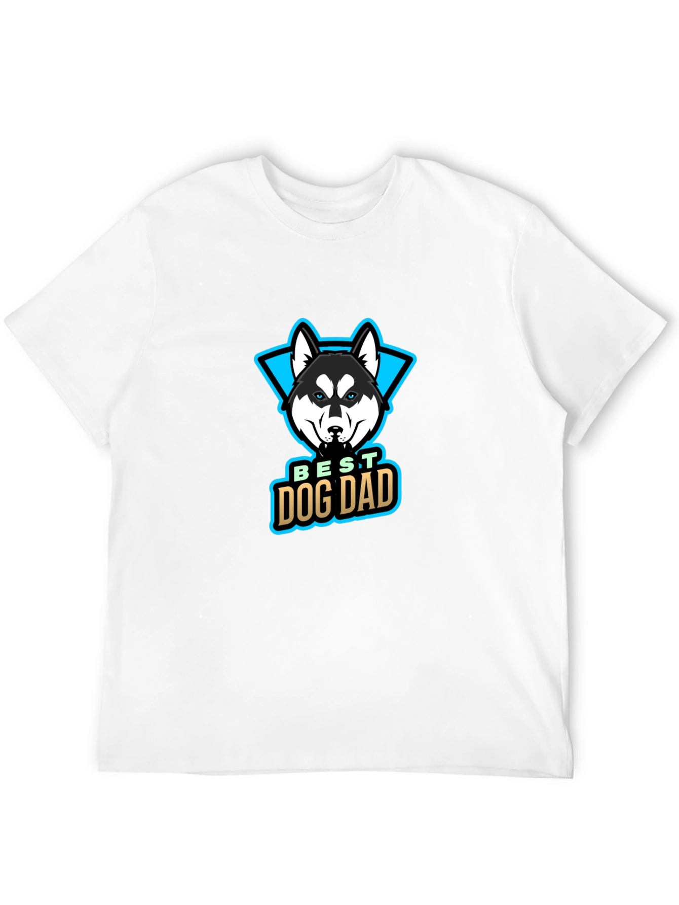 Best Dog Dad T-Shirt - Husky Design