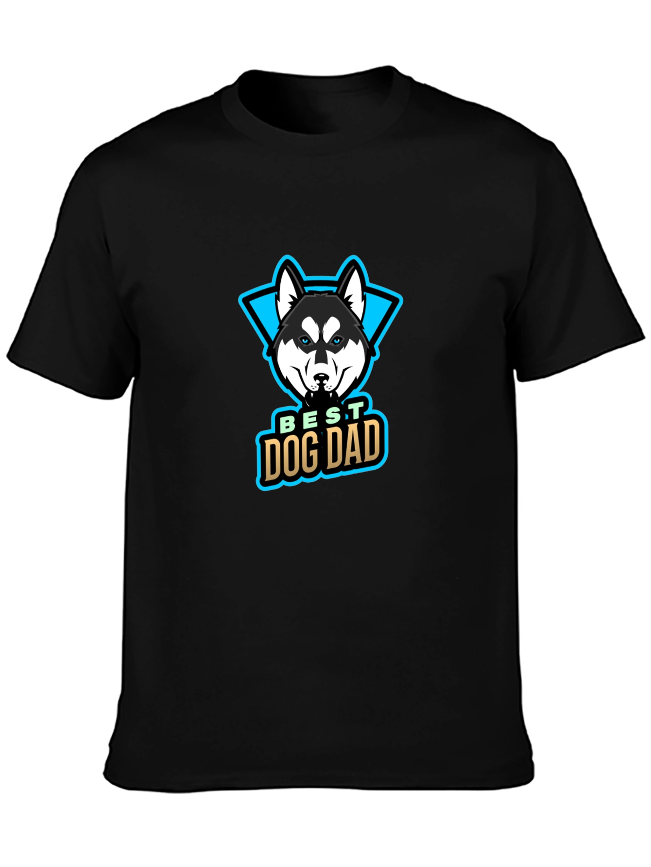 Best Dog Dad T-Shirt - Husky Design