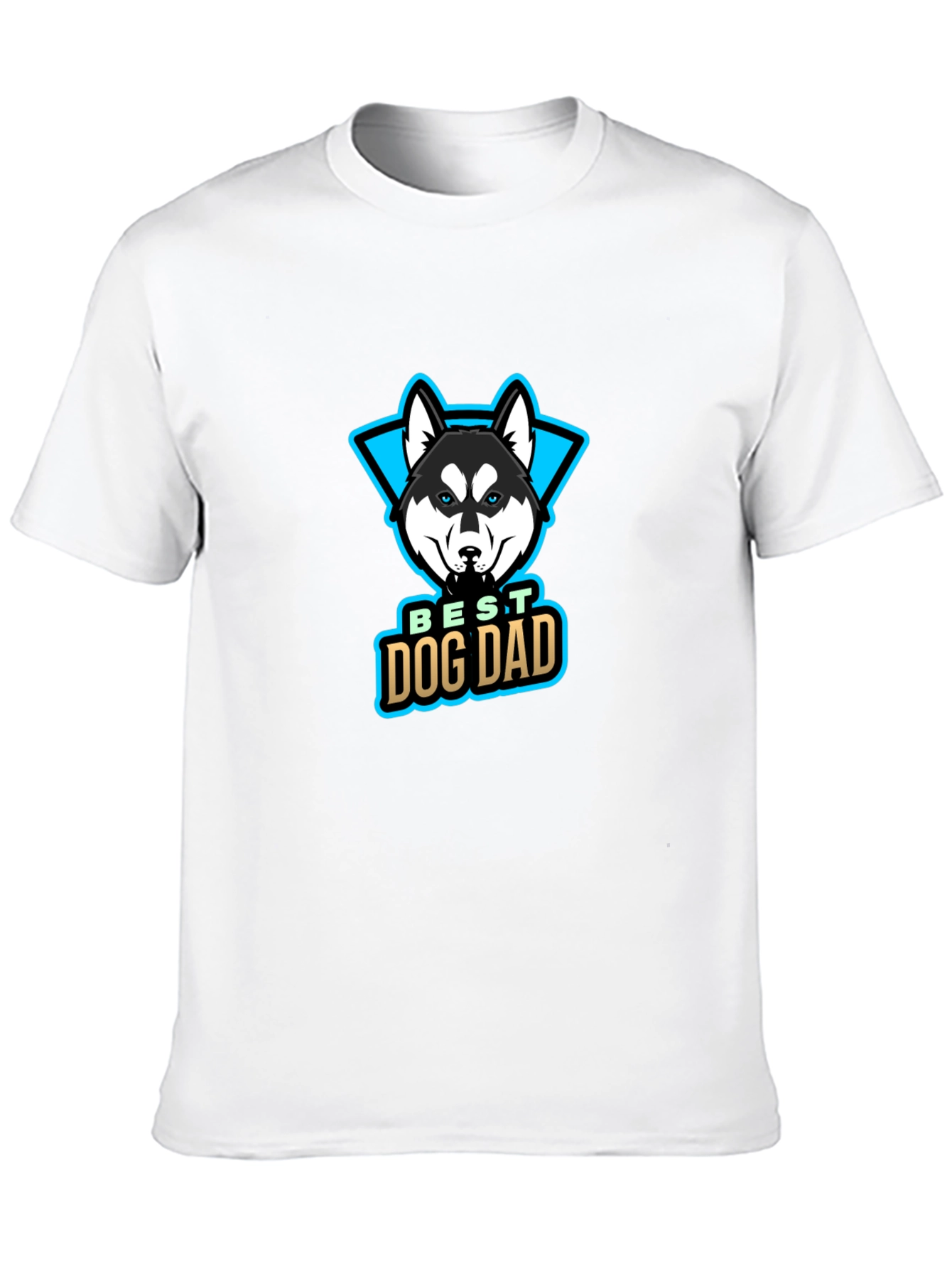 Best Dog Dad T-Shirt - Husky Design
