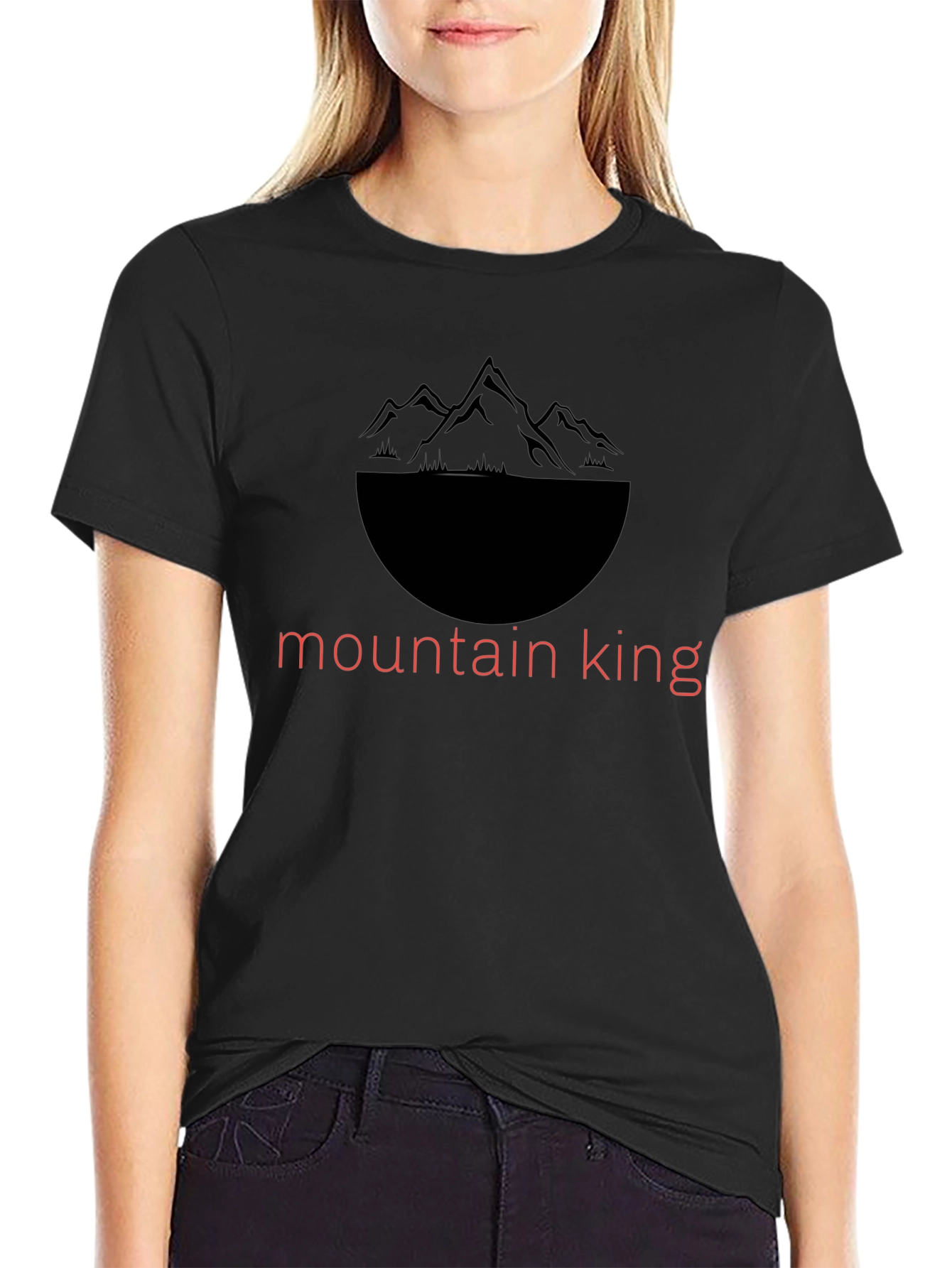Mountain King Graphic Tee - Black Casual Shirt