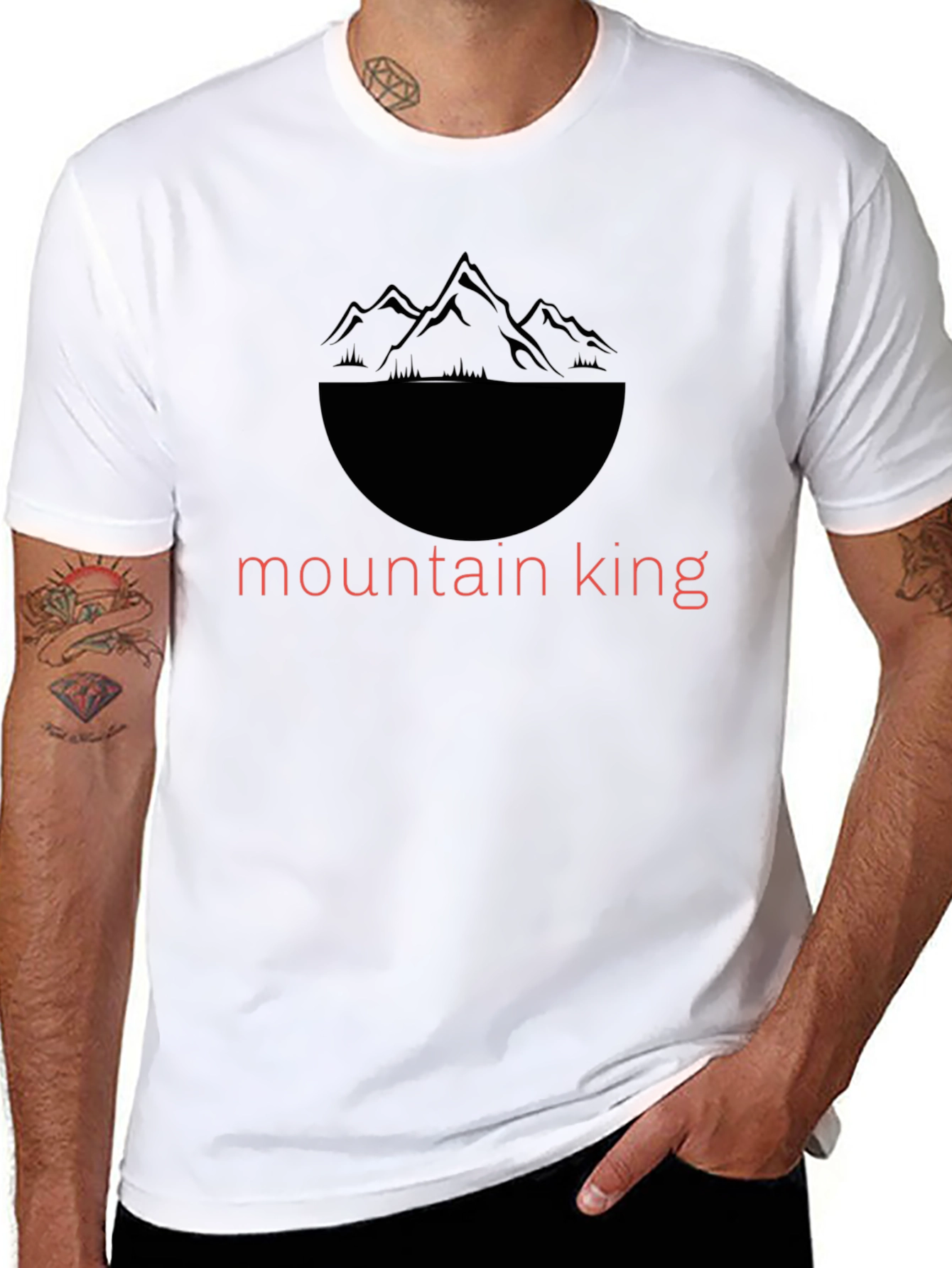 Mountain King Graphic Tee - Black Casual Shirt