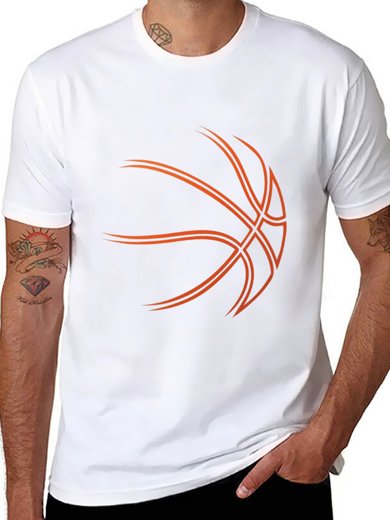 Basketball Graphic Tee - Stylish Black T-Shirt