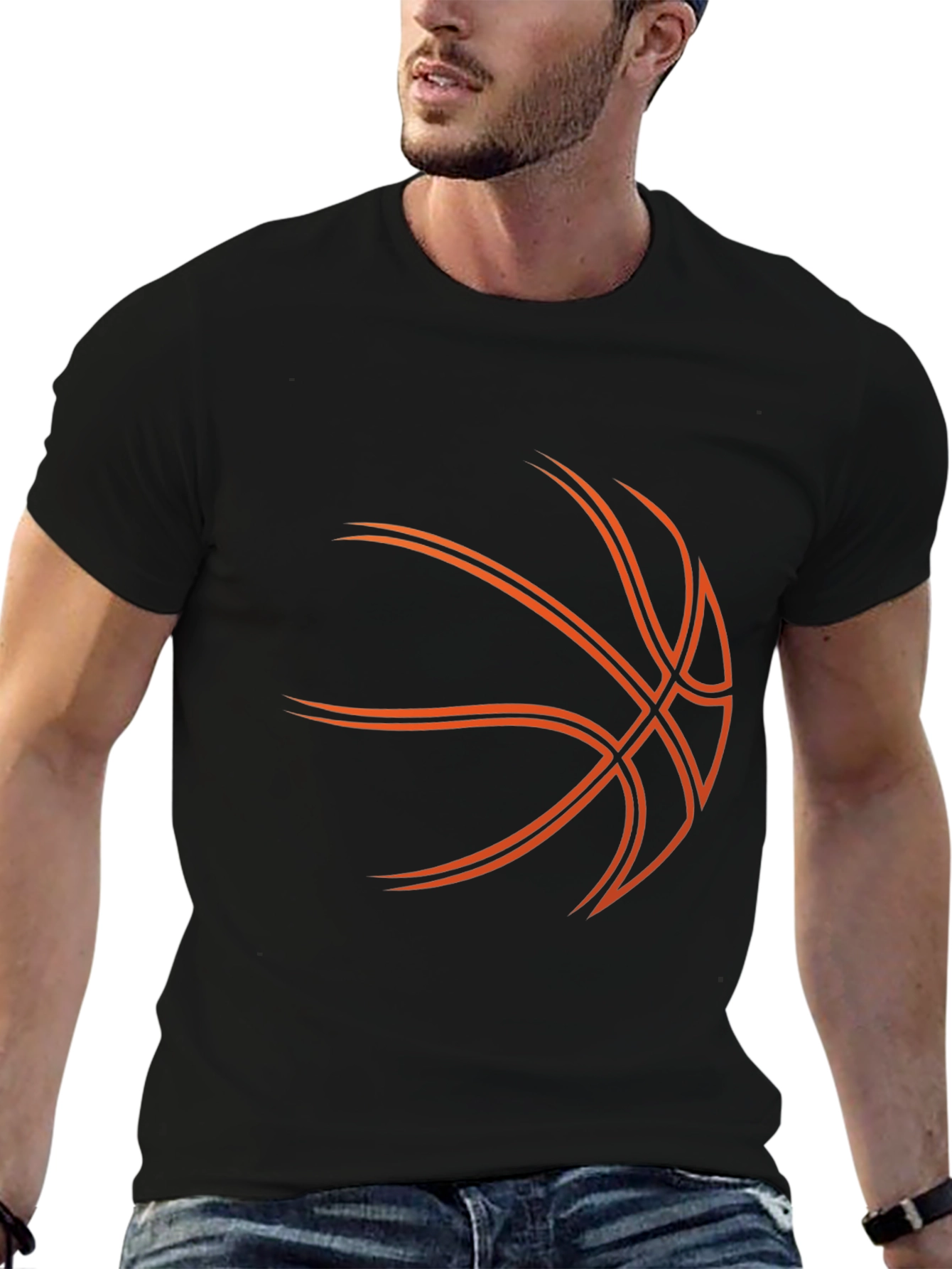Basketball Graphic Tee - Stylish Black T-Shirt