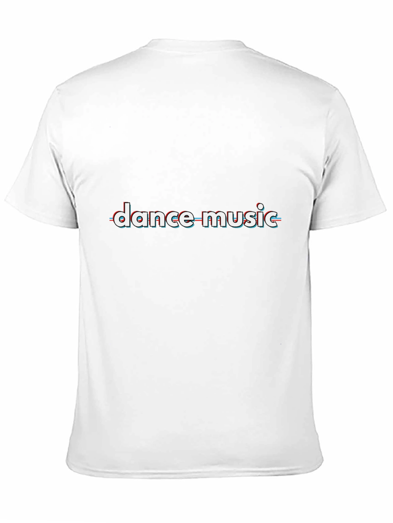 Dance Music Glitch Style Black T-Shirt
