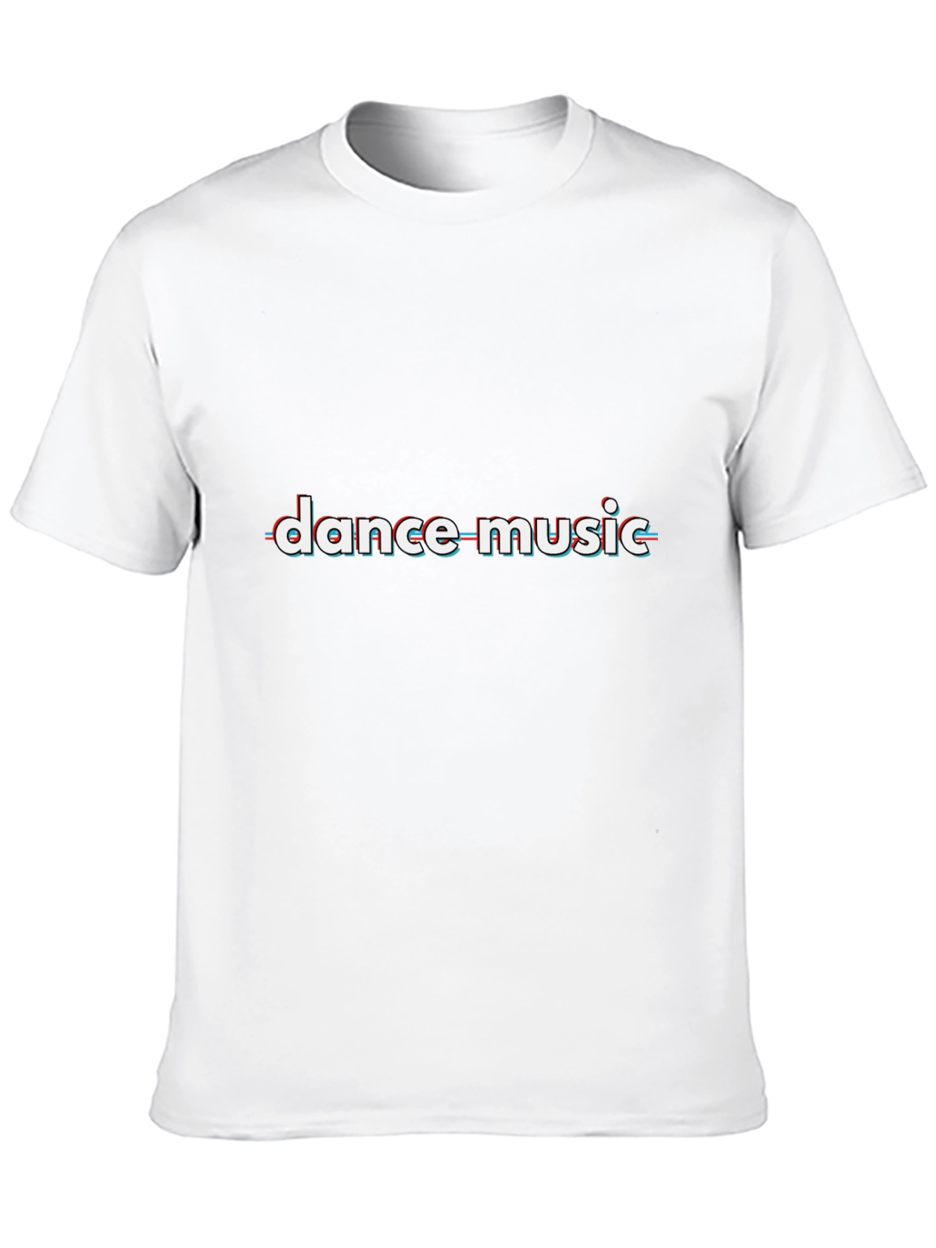 Dance Music Glitch Style Black T-Shirt