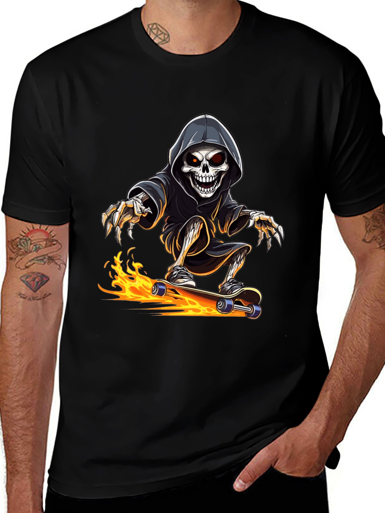 Grim Reaper Skateboard Graphic Tee