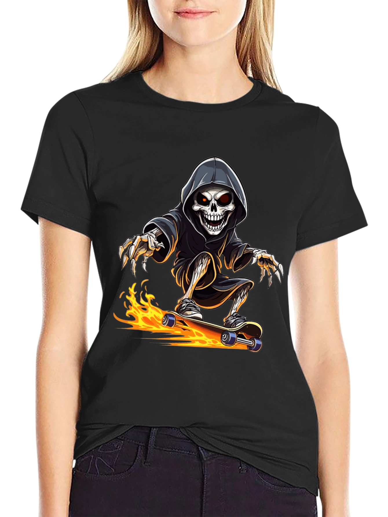Grim Reaper Skateboard Graphic Tee