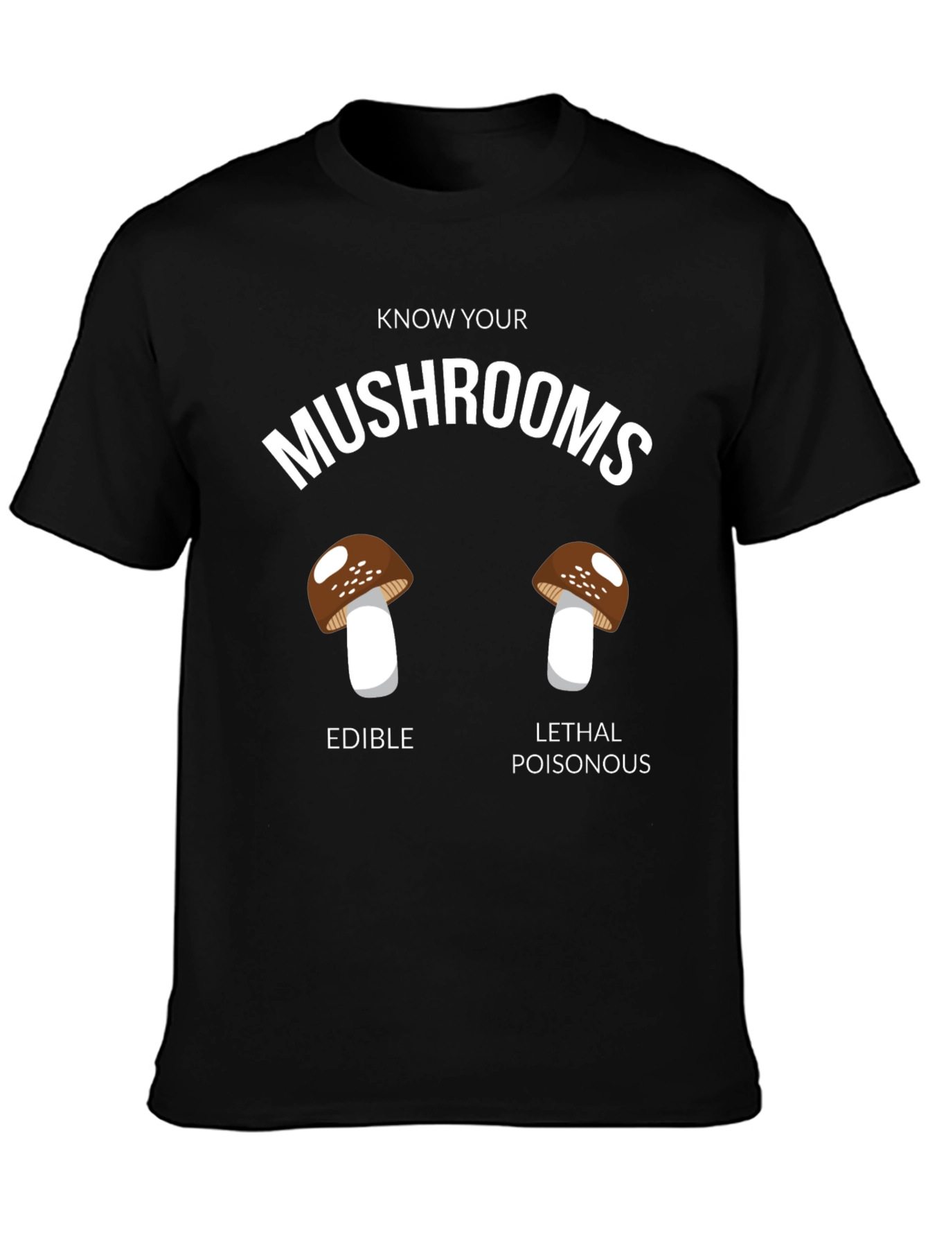 Know Your Mushrooms T-Shirt - Edible vs. Poisonous