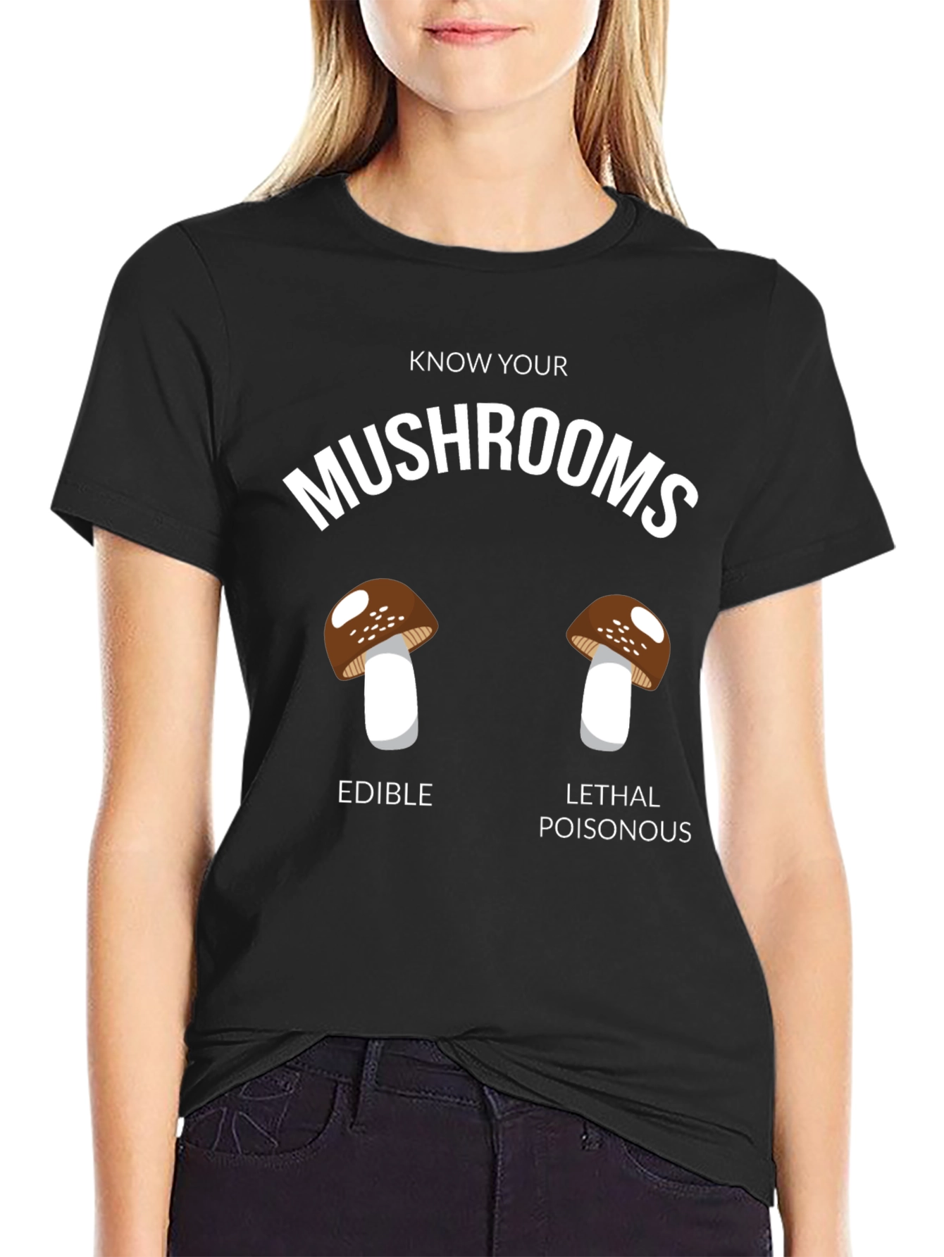 Know Your Mushrooms T-Shirt - Edible vs. Poisonous