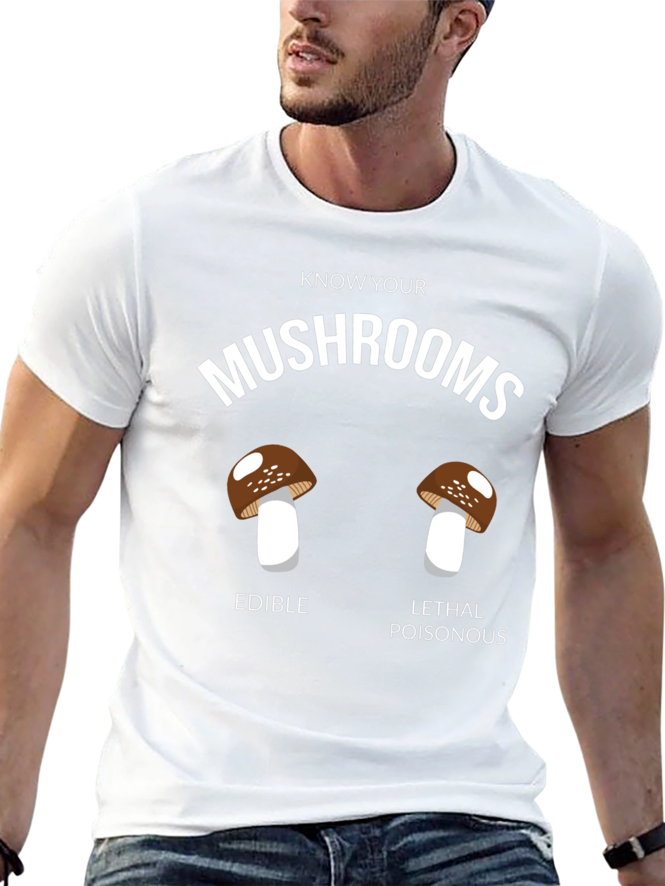 Know Your Mushrooms T-Shirt - Edible vs. Poisonous