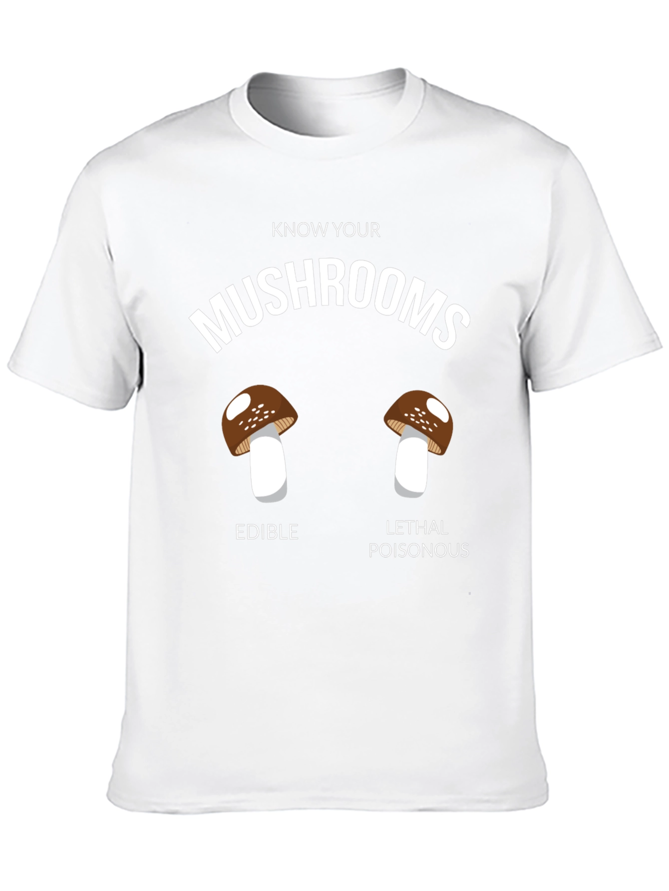 Know Your Mushrooms T-Shirt - Edible vs. Poisonous
