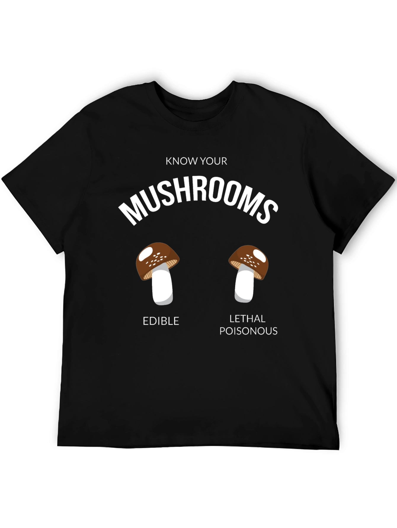 Know Your Mushrooms T-Shirt - Edible vs. Poisonous