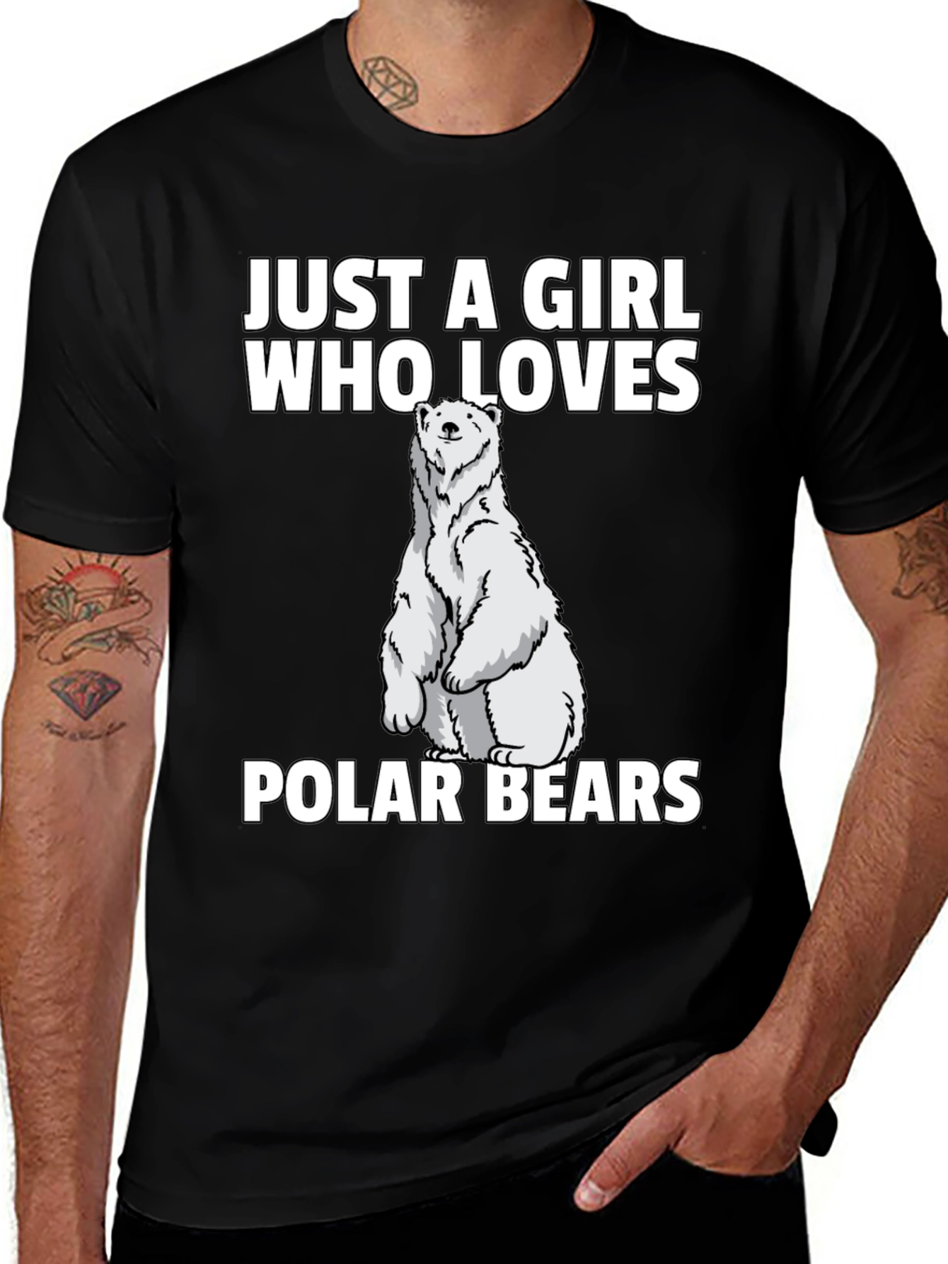 Girl Who Loves Polar Bears T-Shirt