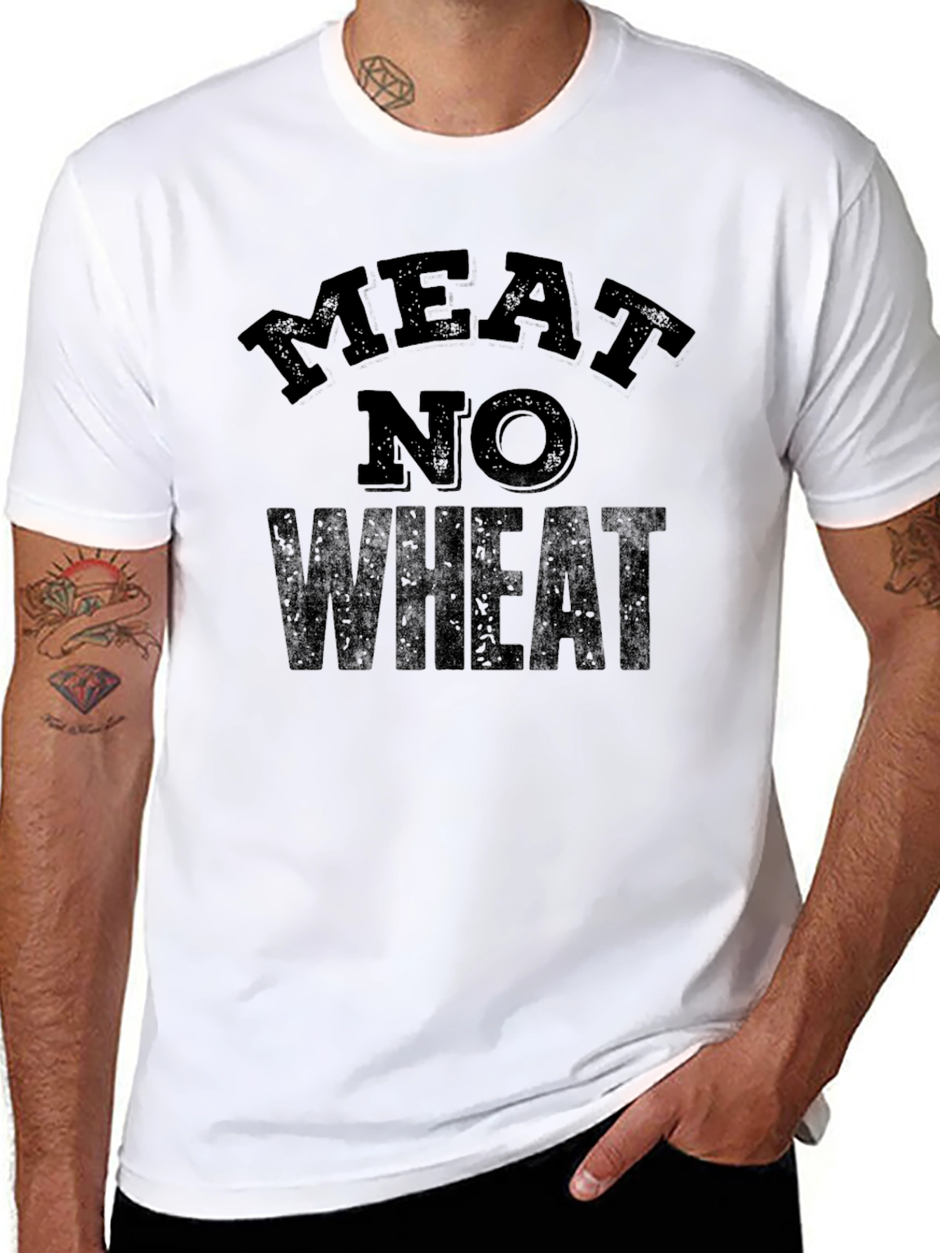 Meat No Wheat Graphic T-Shirt