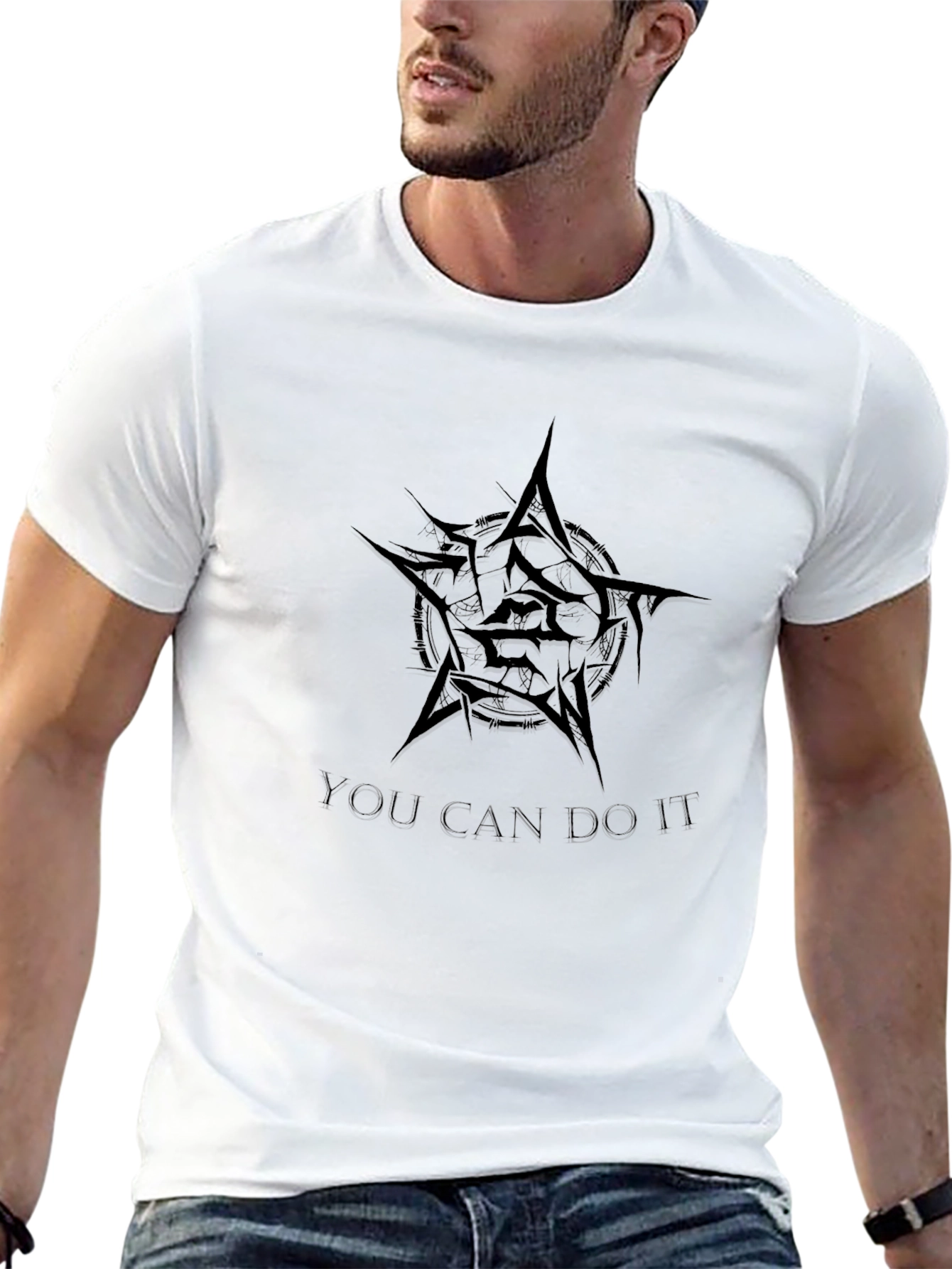 Black Graphic Tee - You Can Do It