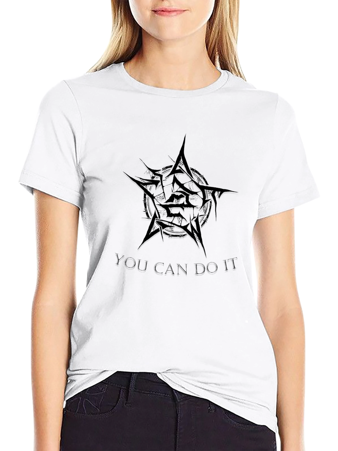 Black Graphic Tee - You Can Do It