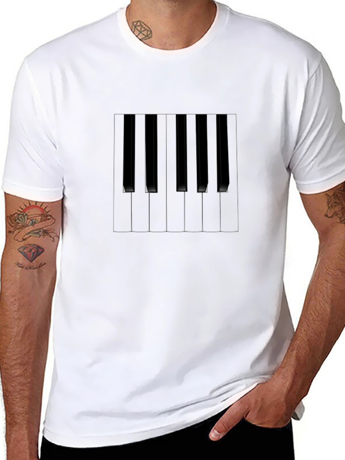 Piano Keys Graphic Tee - Music Lover T-Shirt