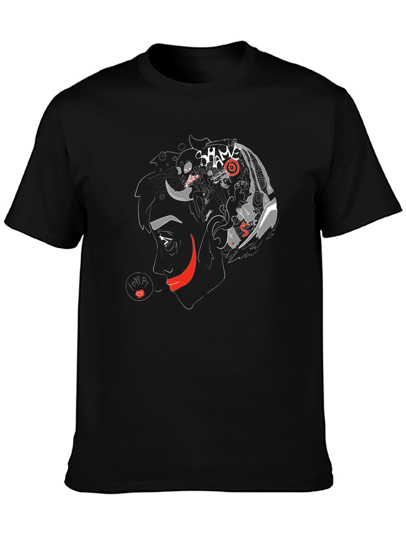Unique Graphic T-Shirt - Shame Artistic Design