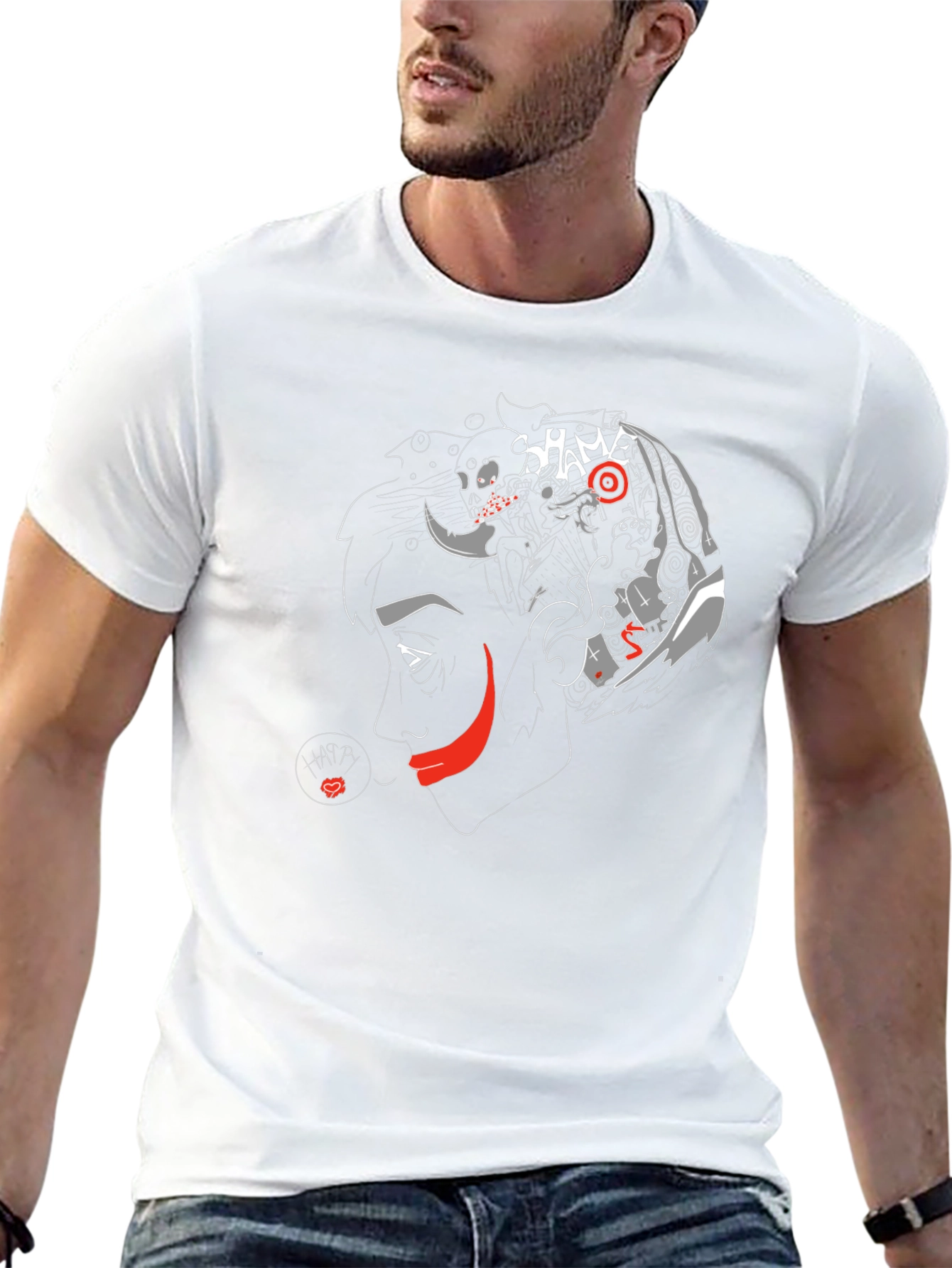 Unique Graphic T-Shirt - Shame Artistic Design