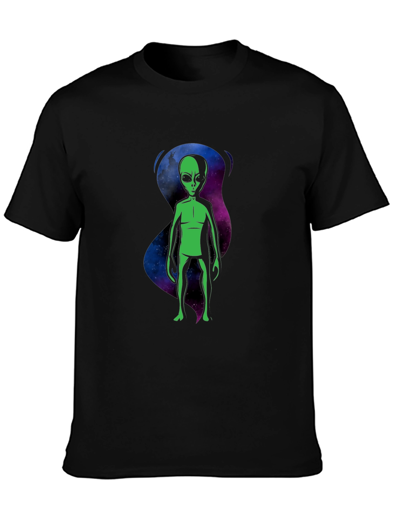 Alien Graphic T-Shirt - Black Crew Neck Tee