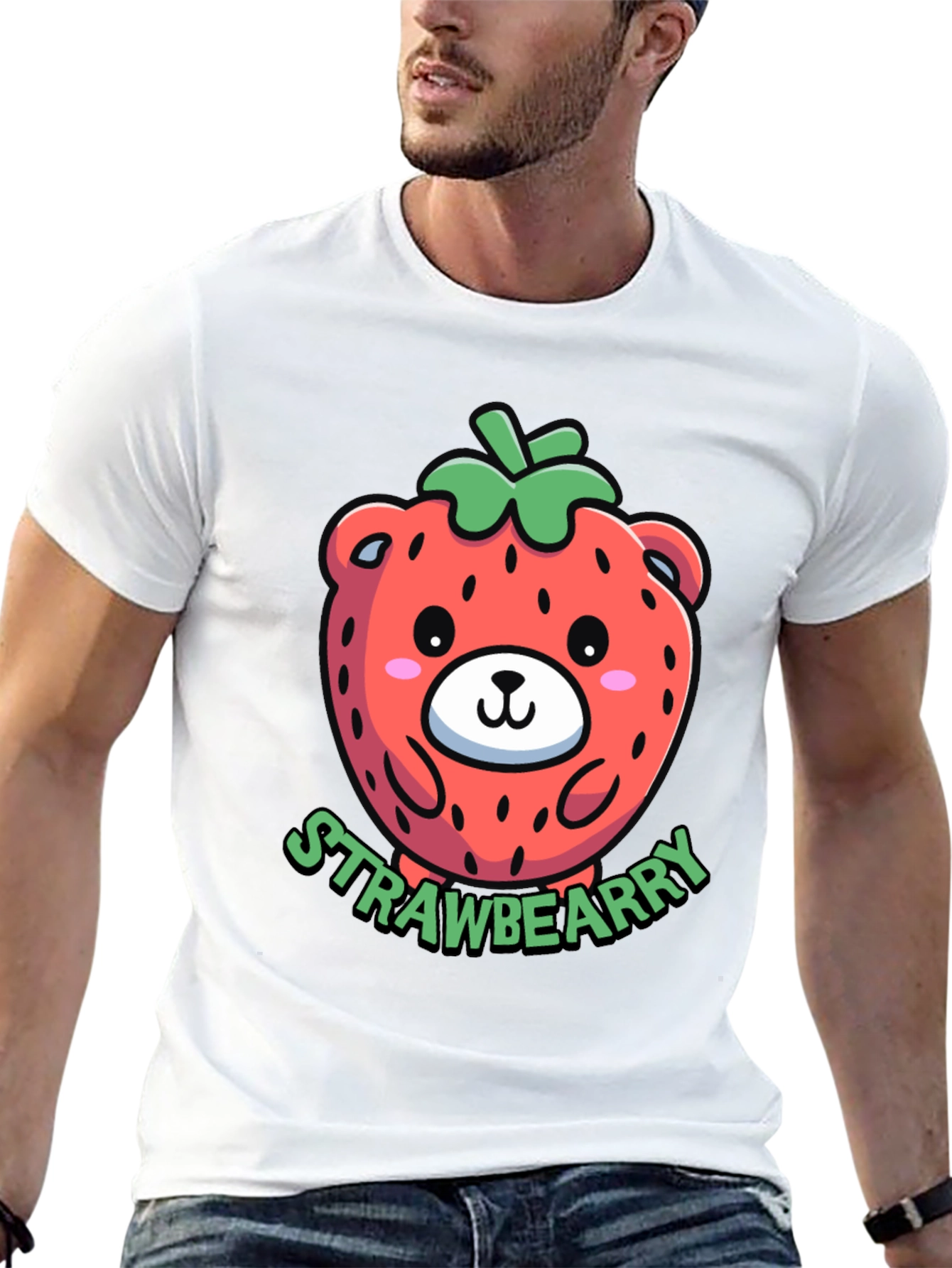 Strawberry Bear Graphic T-Shirt - Cute & Trendy
