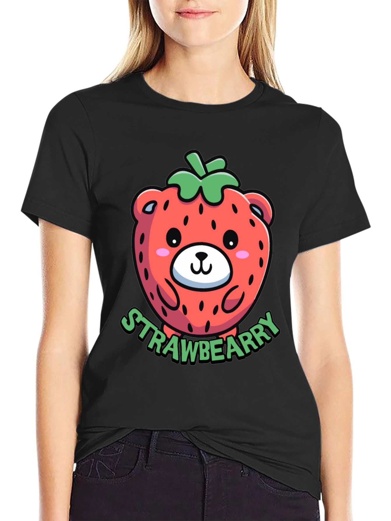 Strawberry Bear Graphic T-Shirt - Cute & Trendy
