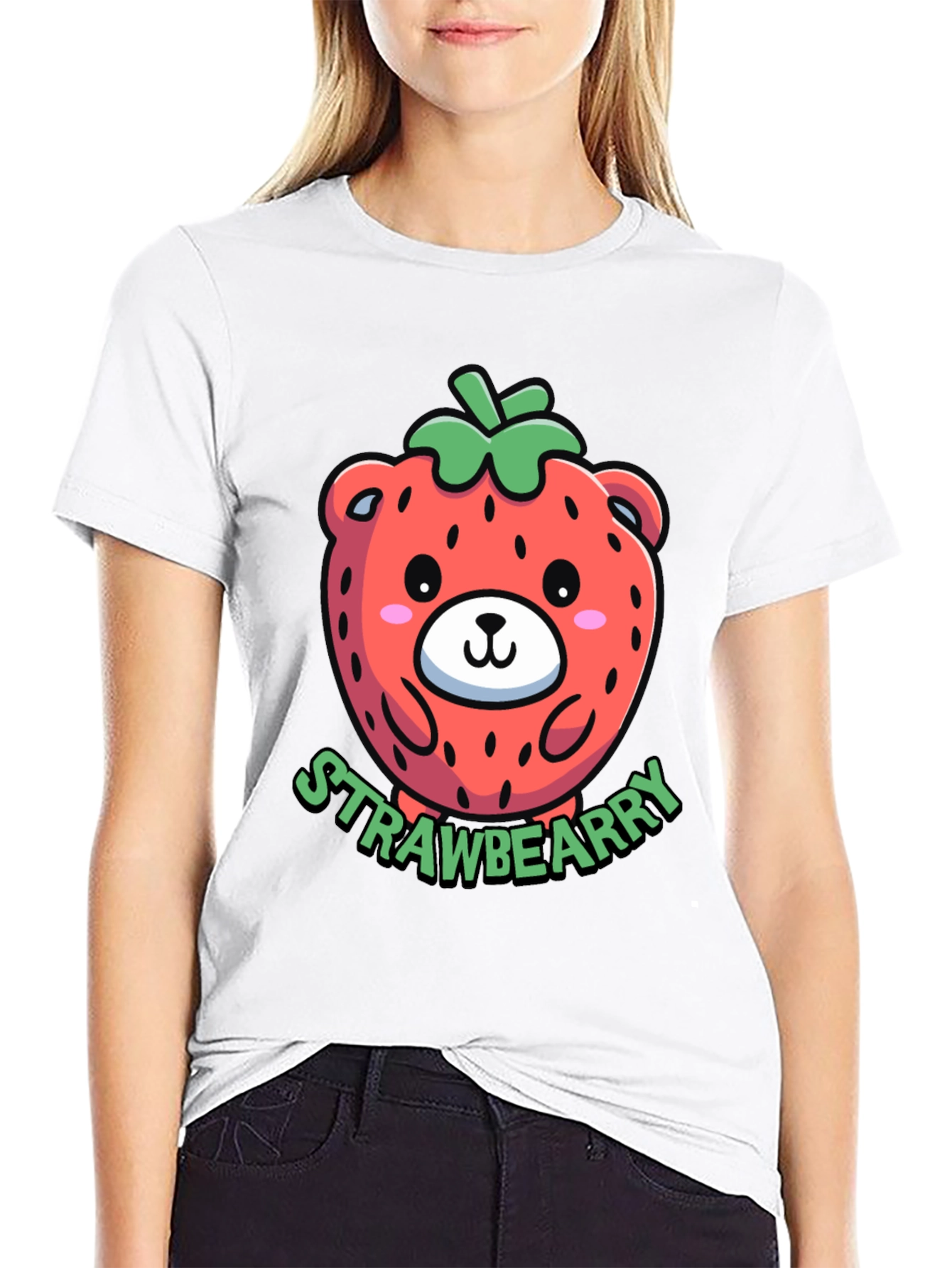 Strawberry Bear Graphic T-Shirt - Cute & Trendy