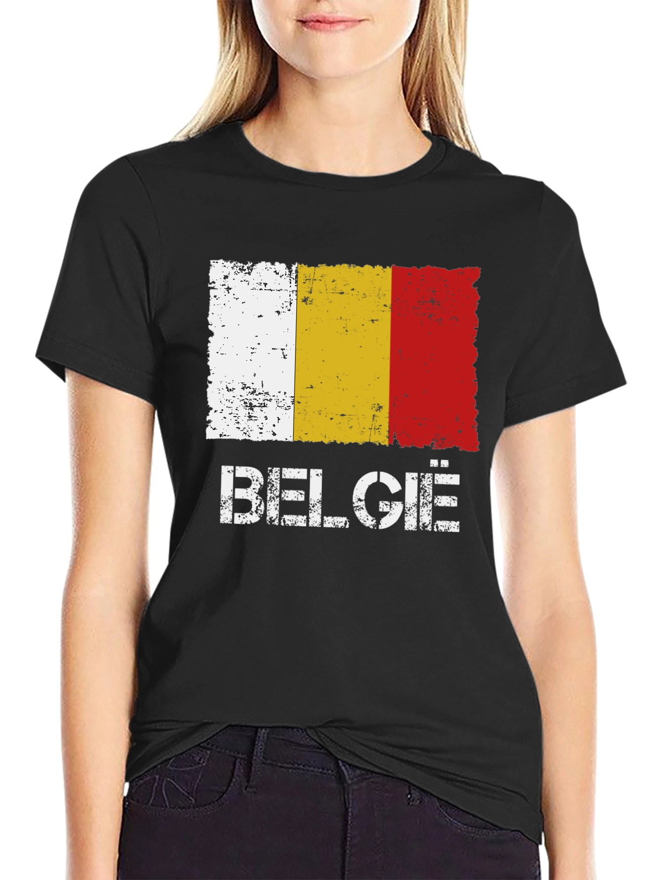 Belgium Flag Graphic Print T-Shirt