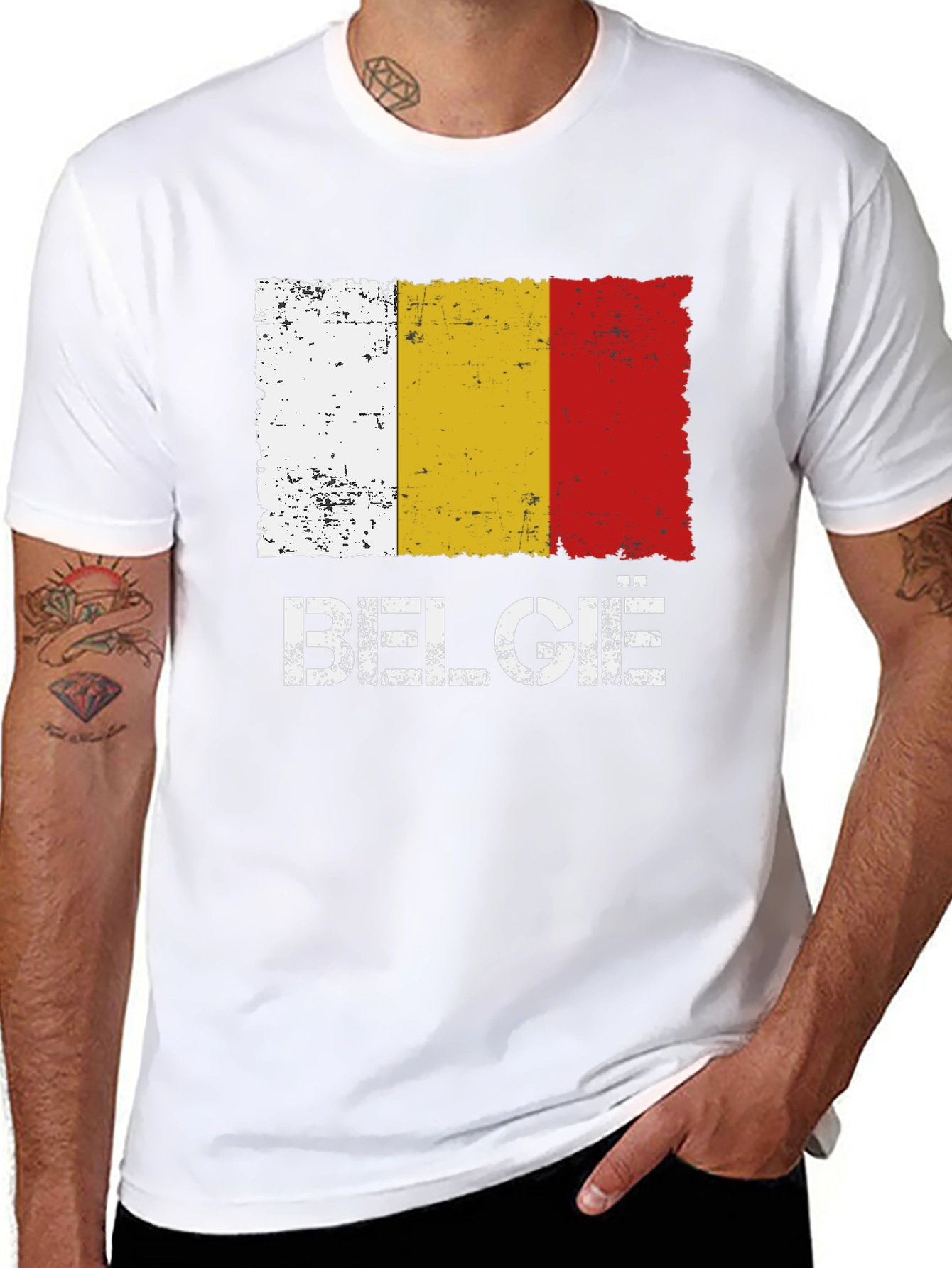 Belgium Flag Graphic Print T-Shirt