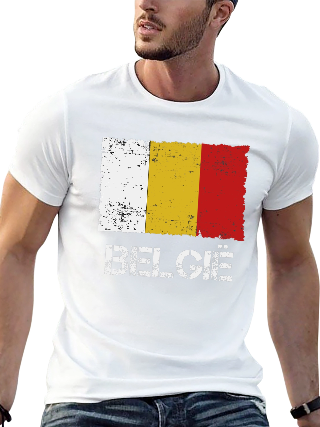 Belgium Flag Graphic Print T-Shirt