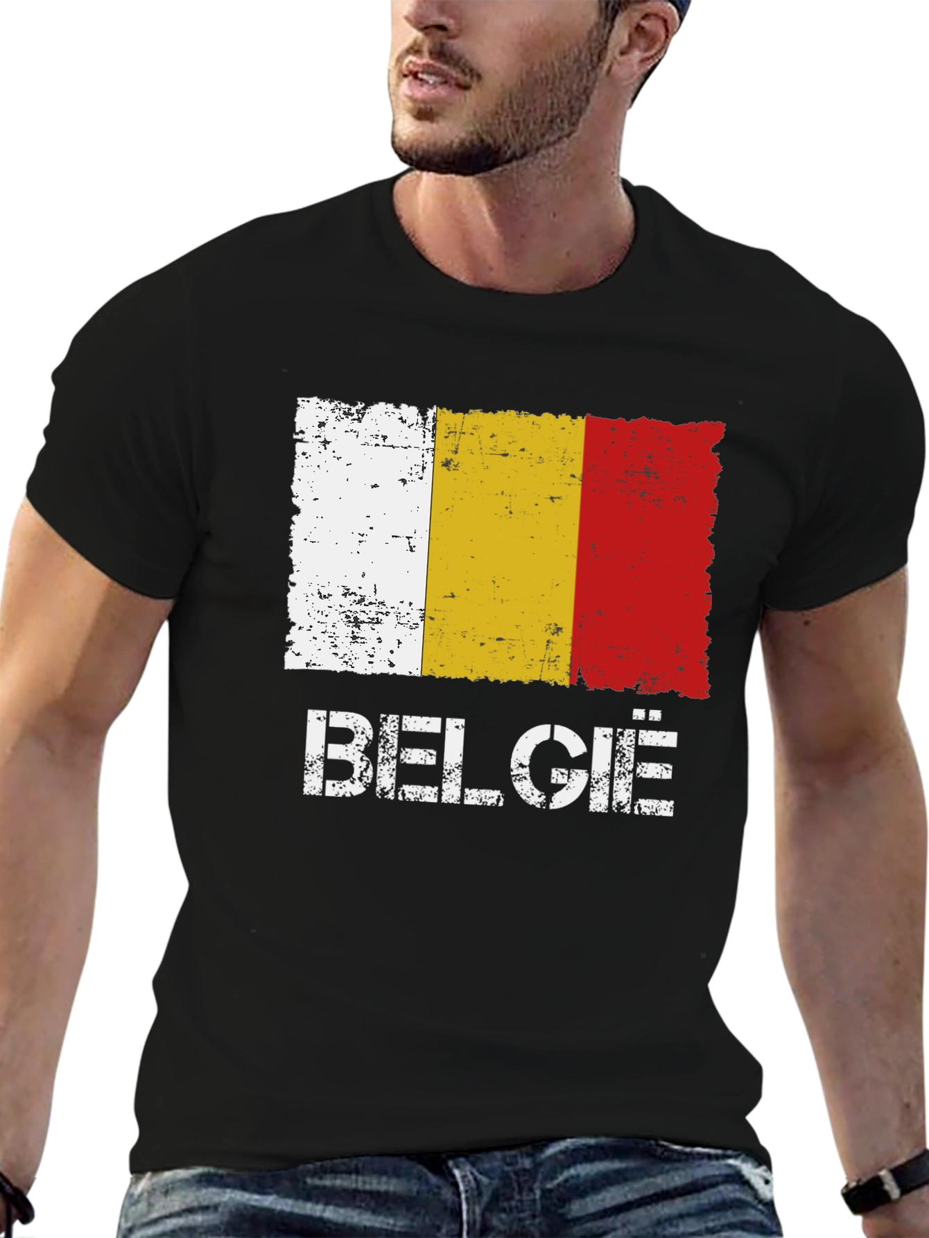 Belgium Flag Graphic Print T-Shirt