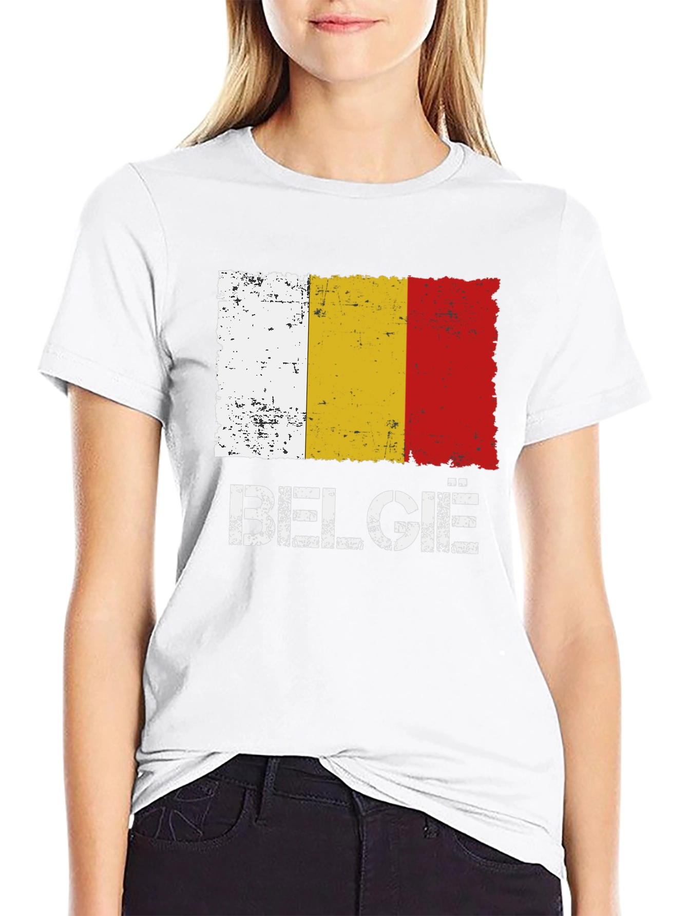 Belgium Flag Graphic Print T-Shirt
