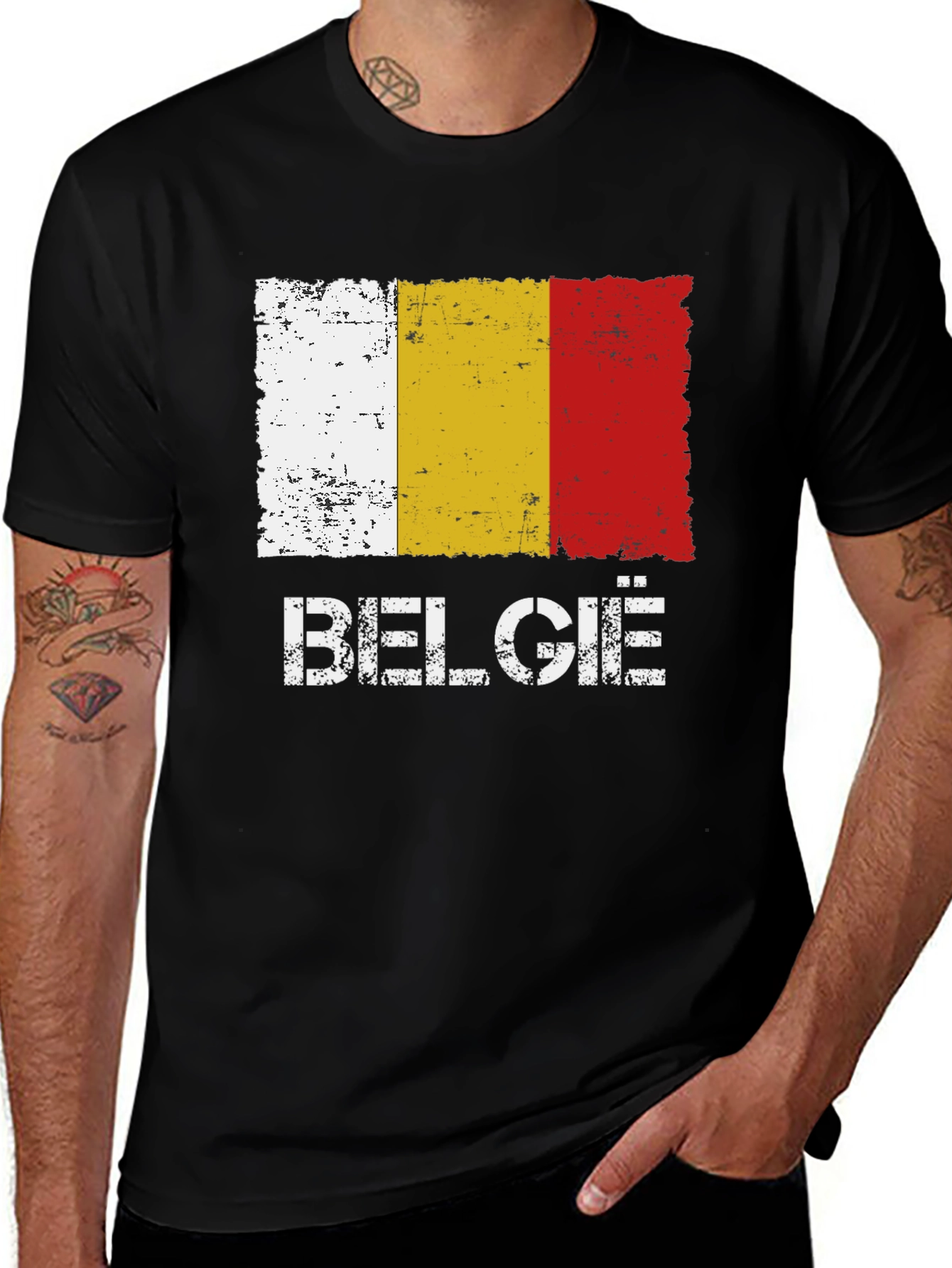 Belgium Flag Graphic Print T-Shirt