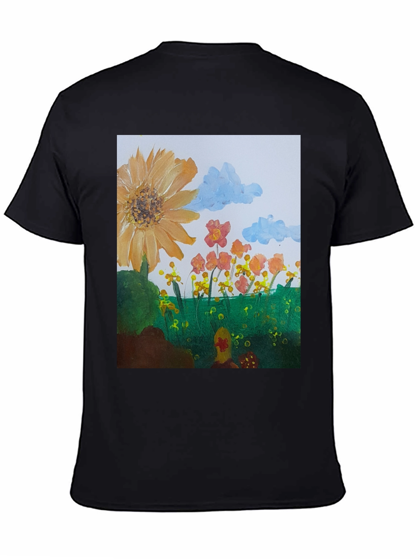 Floral Meadow Graphic Tee - Artistic Print
