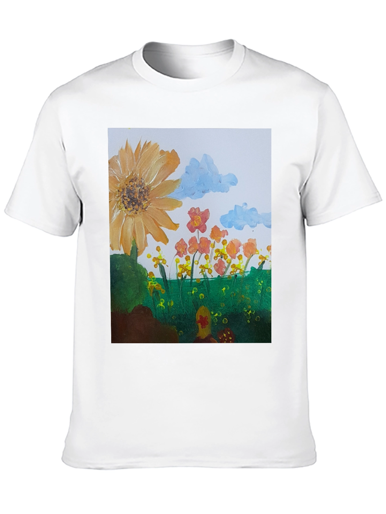 Floral Meadow Graphic Tee - Artistic Print